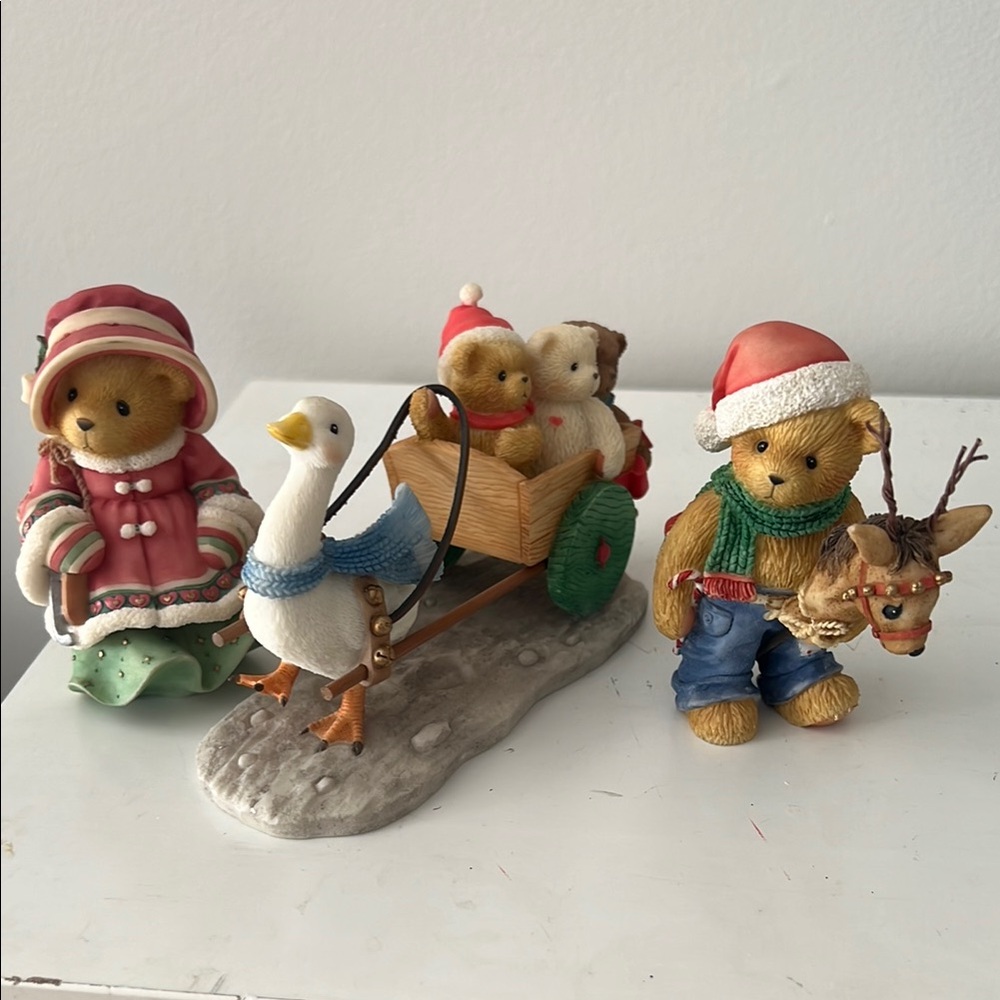 Cherished Teddies Collectible Carter and Friends 2000, Loretta 1999, Ralph 2000